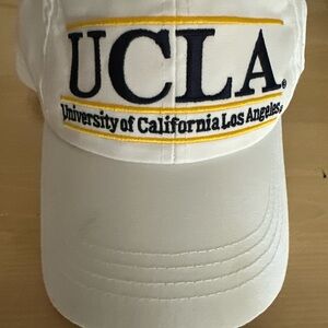 Vintage UCLA White Baseball Cap with Navy & Gold Logo